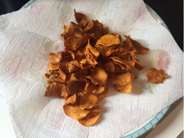 Süßkartoffel-Chips fertig LCHF ketogen glutenfrei